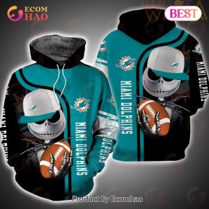 Miami Dolphins And Jack Skellington 3D Hoodie