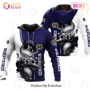 Michigan Wolverines Jack Skellington And Zero 3D Hoodie