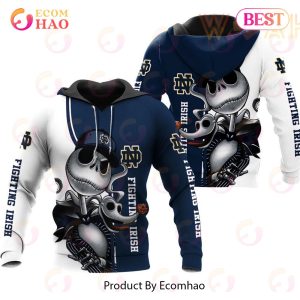 Notre Dame Fighting Irish Jack Skellington And Zero 3D Hoodie
