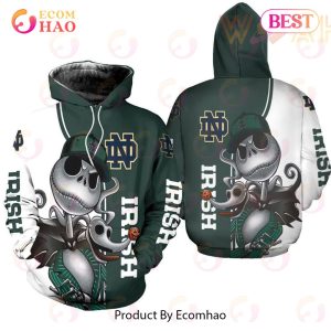 Notre Dame Fighting Irish Jack Skellington And Zero Unisex Hoodie