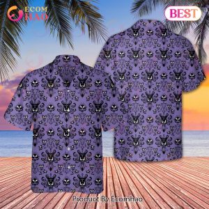 3D Haunted Mansion Pattern Halloween Unisex Hawaiian Shirt