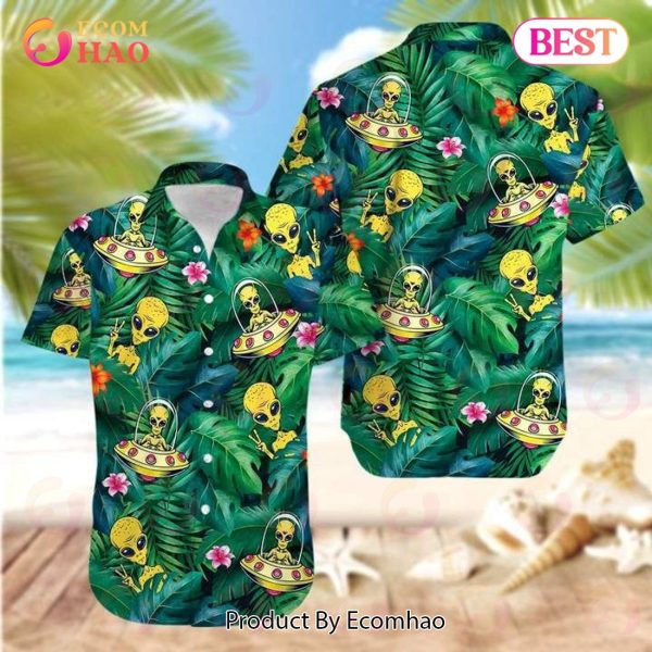 Alien Ufo Hippie Hawaiian Shirt