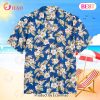 Aloha Hibiscus Sky Blue Hawaiian Beach Summer Shirt