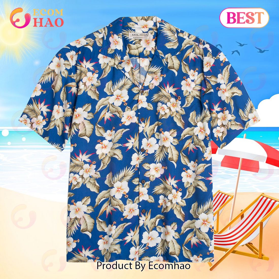 Aloha Hibiscus Blue Hawaiian Shirt For Hawai Fans