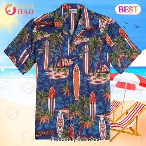 Aloha Republic Navy Hawaiian Shirt For Hawai Fans