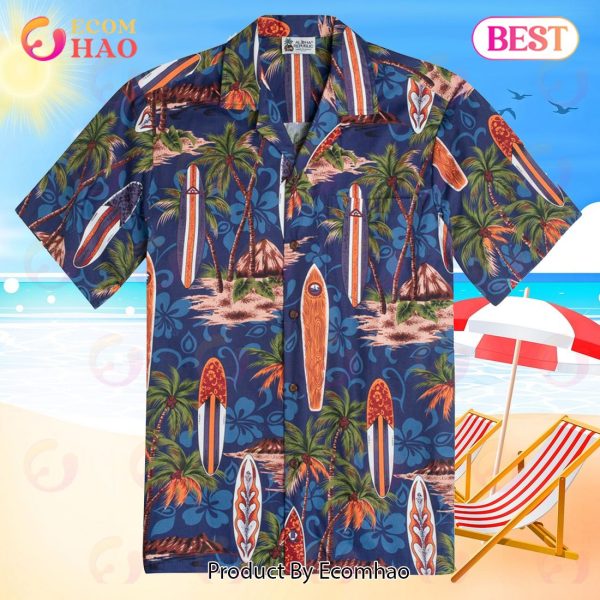 Aloha Republic Navy Hawaiian Shirt For Hawai Fans