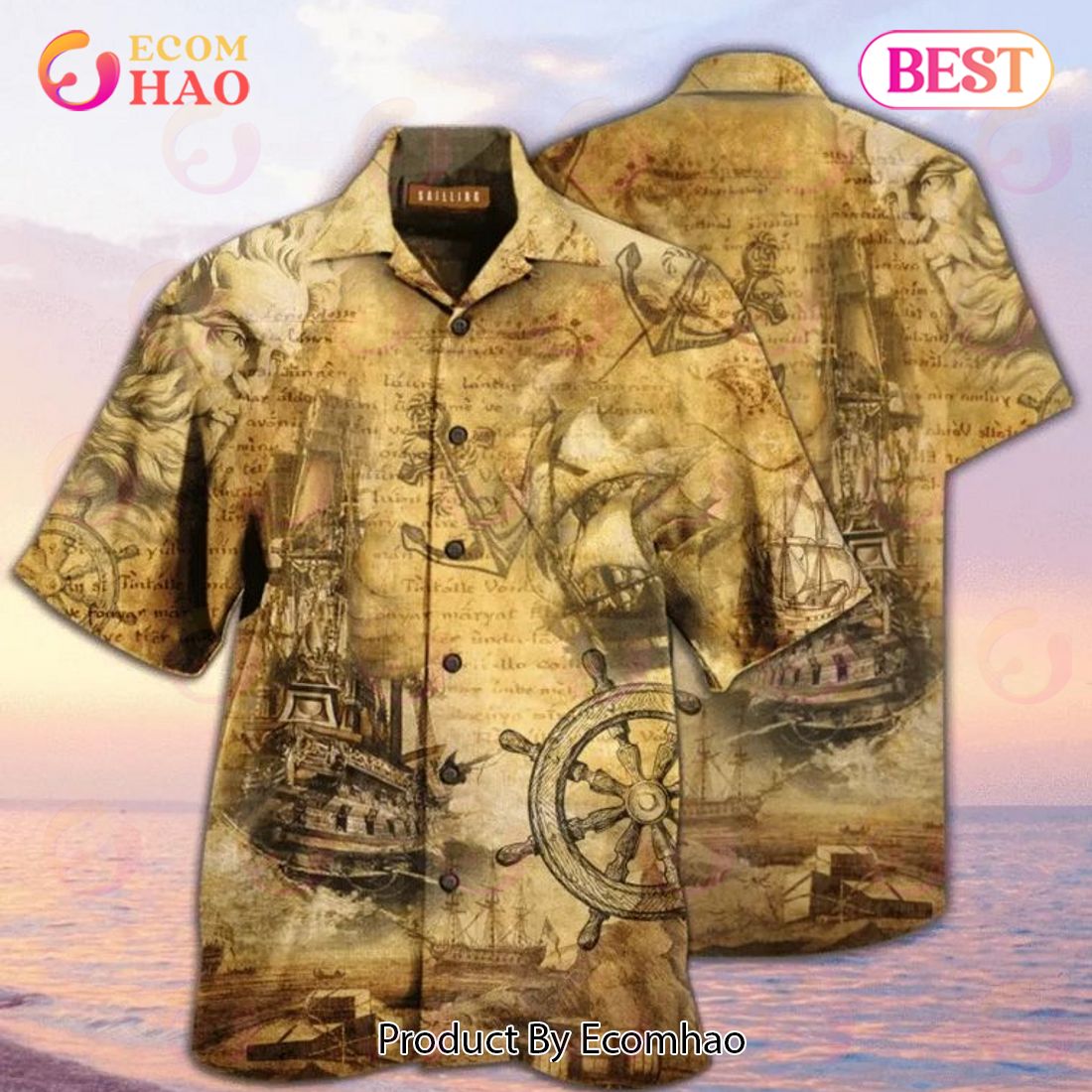 Amazing Sailing Ship Into The Sea To Find Your Soul Hawaiian Shirt
