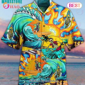 Amazing Surfing Skull Beach Tropical Father Summer Style Beach Hawaiian Shirt