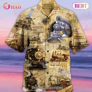 Amazing Train Locomotive Hawaiian Shirt