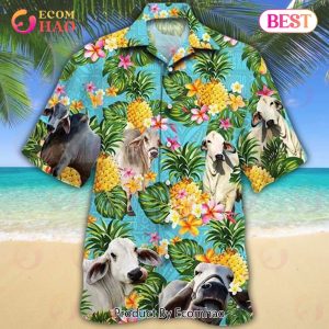 American Brahman Pineapple Hawaiian Shirt Farm Lovers