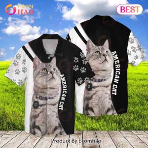 American Cat Lovers Hawaiian Shirt