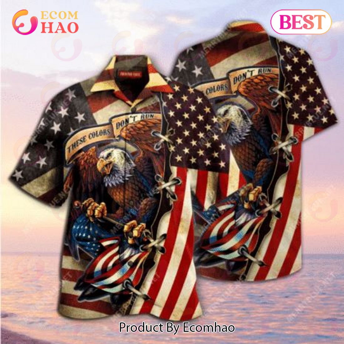 American Eagle Flag Hawaiian Shirt