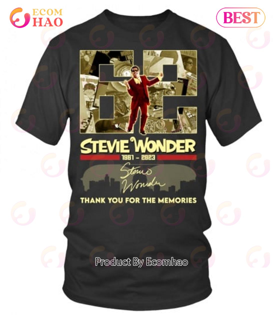 62 Years Of 1961 – 2023 Stevie Wonder Thank You For The Memories T-Shirt