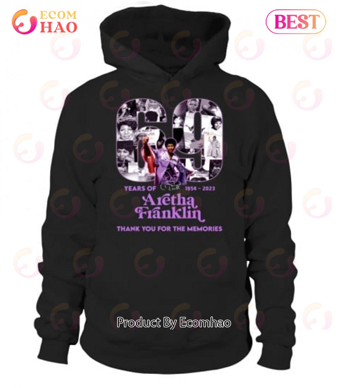 69 Years Of 1954 – 2023 Aretha Franklin Thank You For The Memories T-Shirt