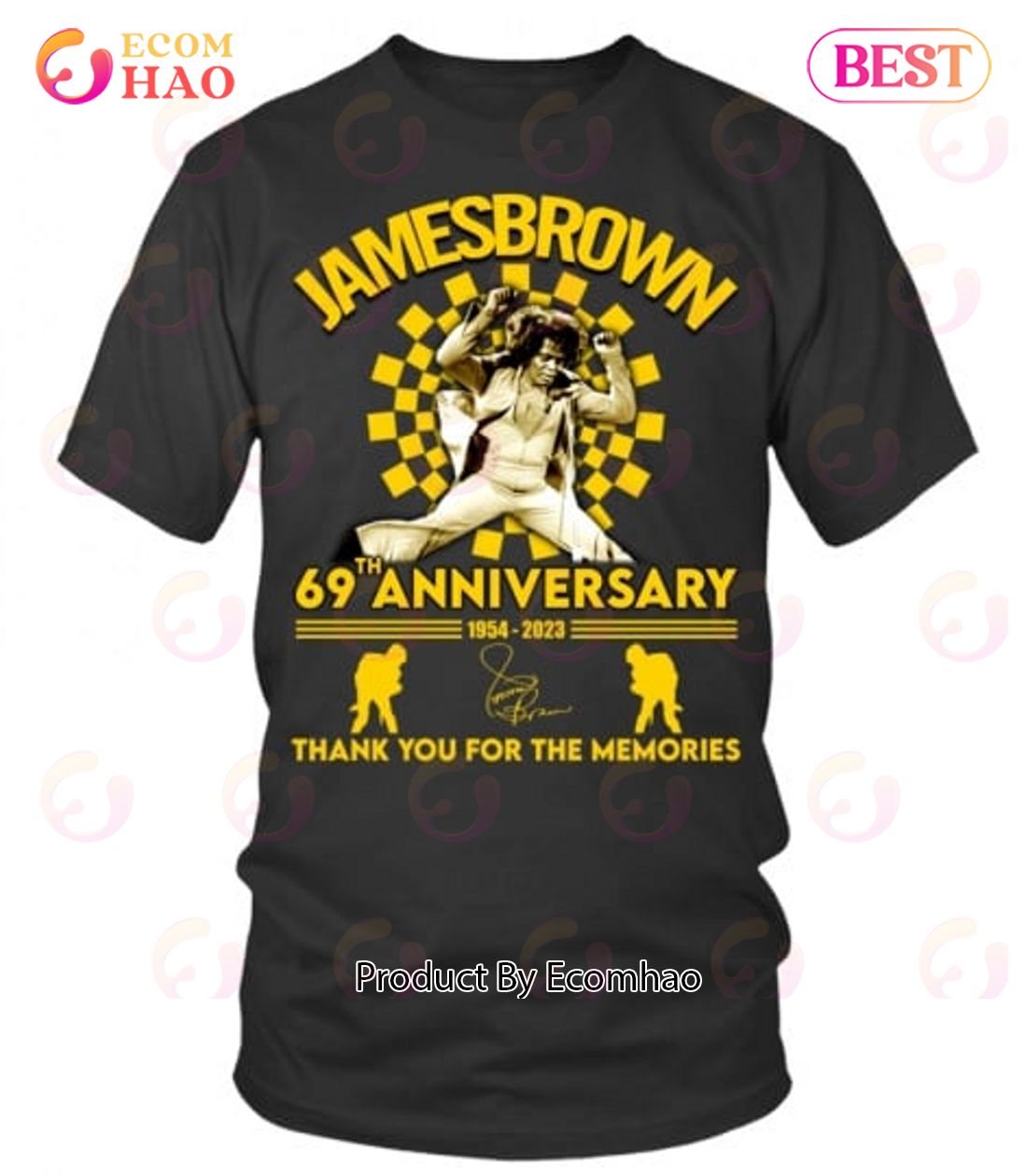 69th Anniversary James Brown 1954 – 2023 Thank You For The Memories T-Shirt