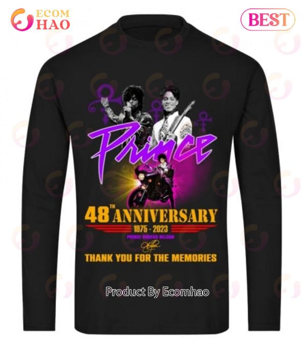 Prince 48th Anniversary 1975 – 2023 Thank You For The Memories T-Shirt