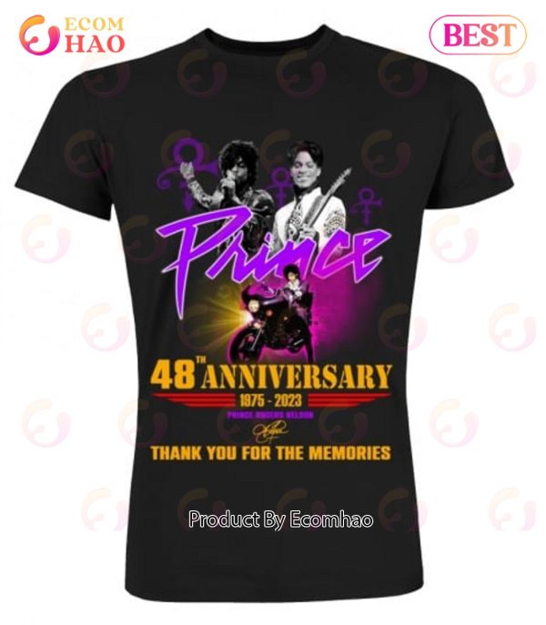 Prince 48th Anniversary 1975 – 2023 Thank You For The Memories T-Shirt