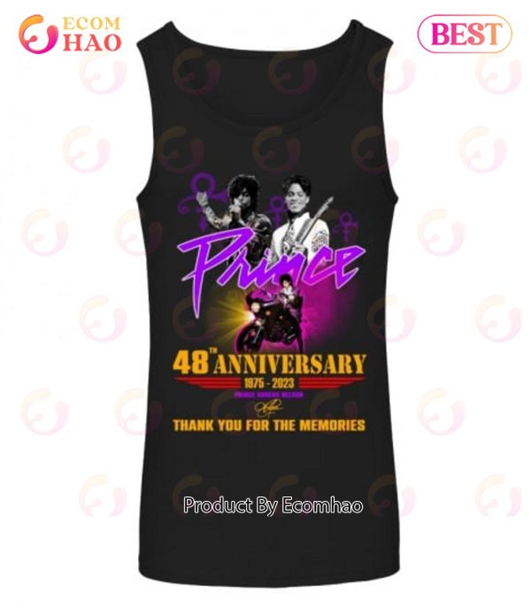 Prince 48th Anniversary 1975 – 2023 Thank You For The Memories T-Shirt