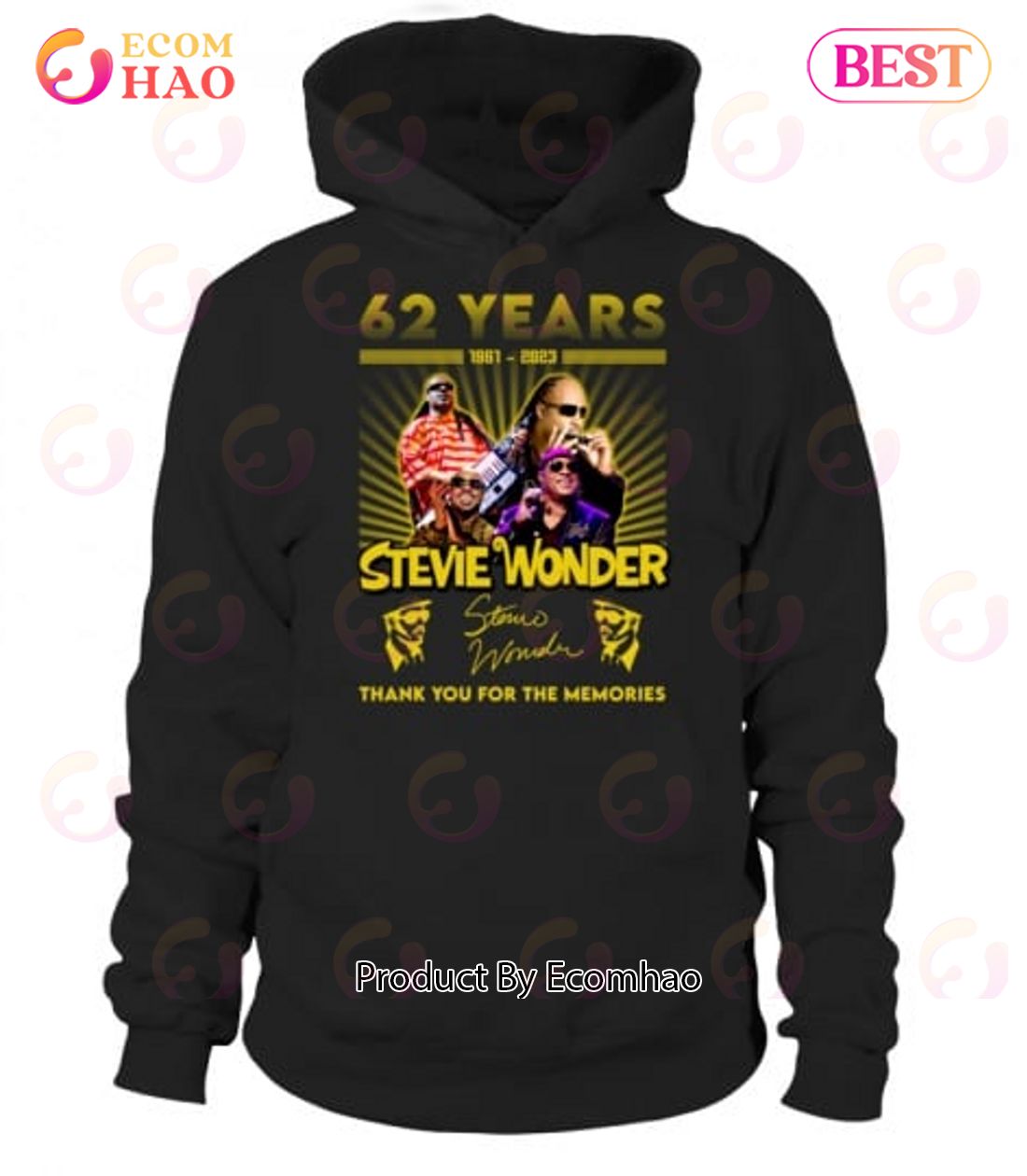 Stevie Wonder 62 Years Of 1961 – 2023 Thank You For The Memories T-Shirt