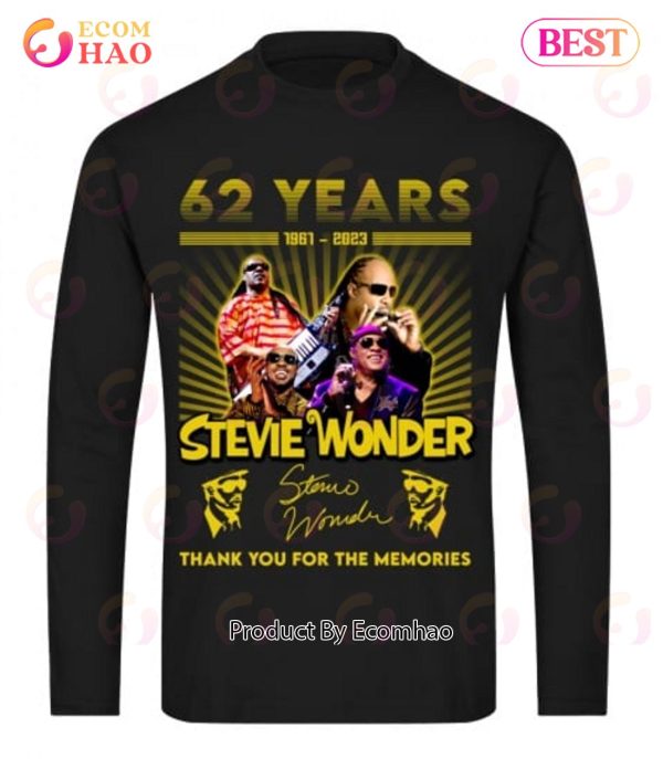 Stevie Wonder 62 Years Of 1961 – 2023 Thank You For The Memories T-Shirt