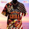American Flag Home Of The Free Because Of The Brave Print Hawaiian Shirt