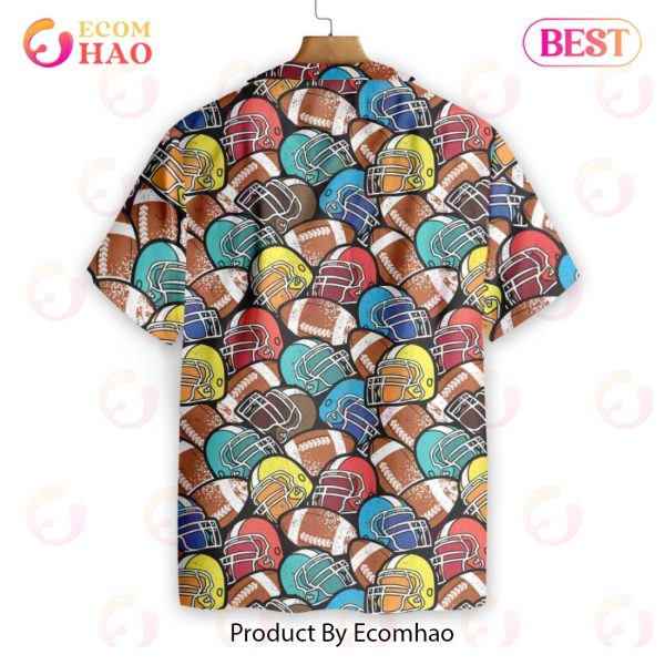 American Football Colorful Pattern Hawaiian Shirt