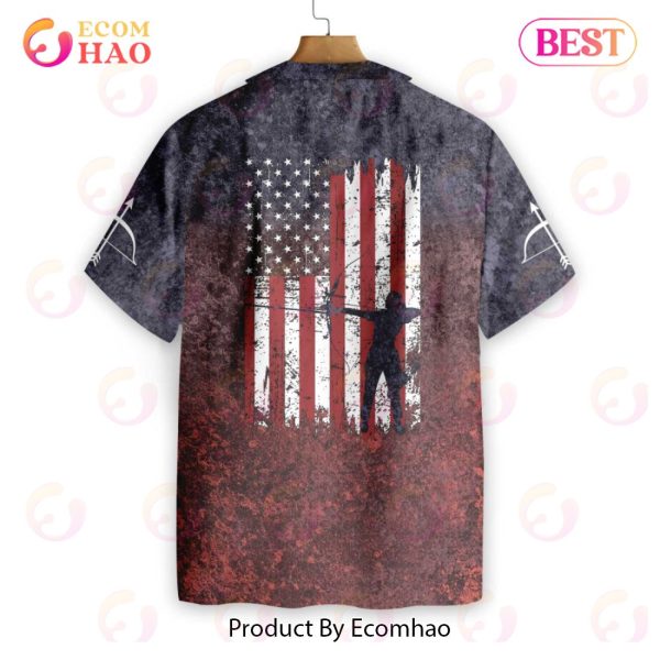 Archery USA Flag Hawaiian Shirt