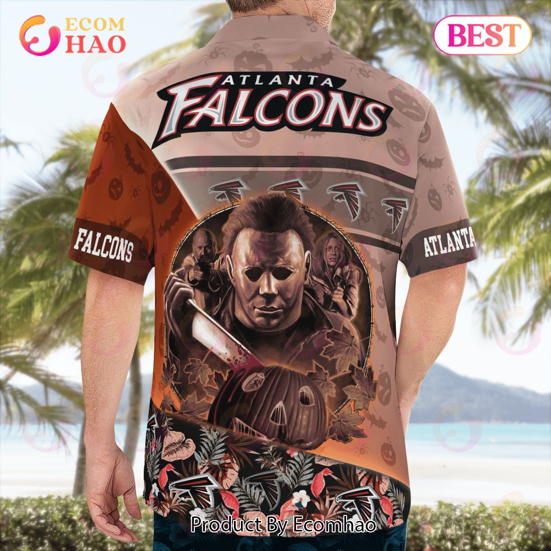 Atlanta Falcons Halloween Tropical Hawaiian Shirt