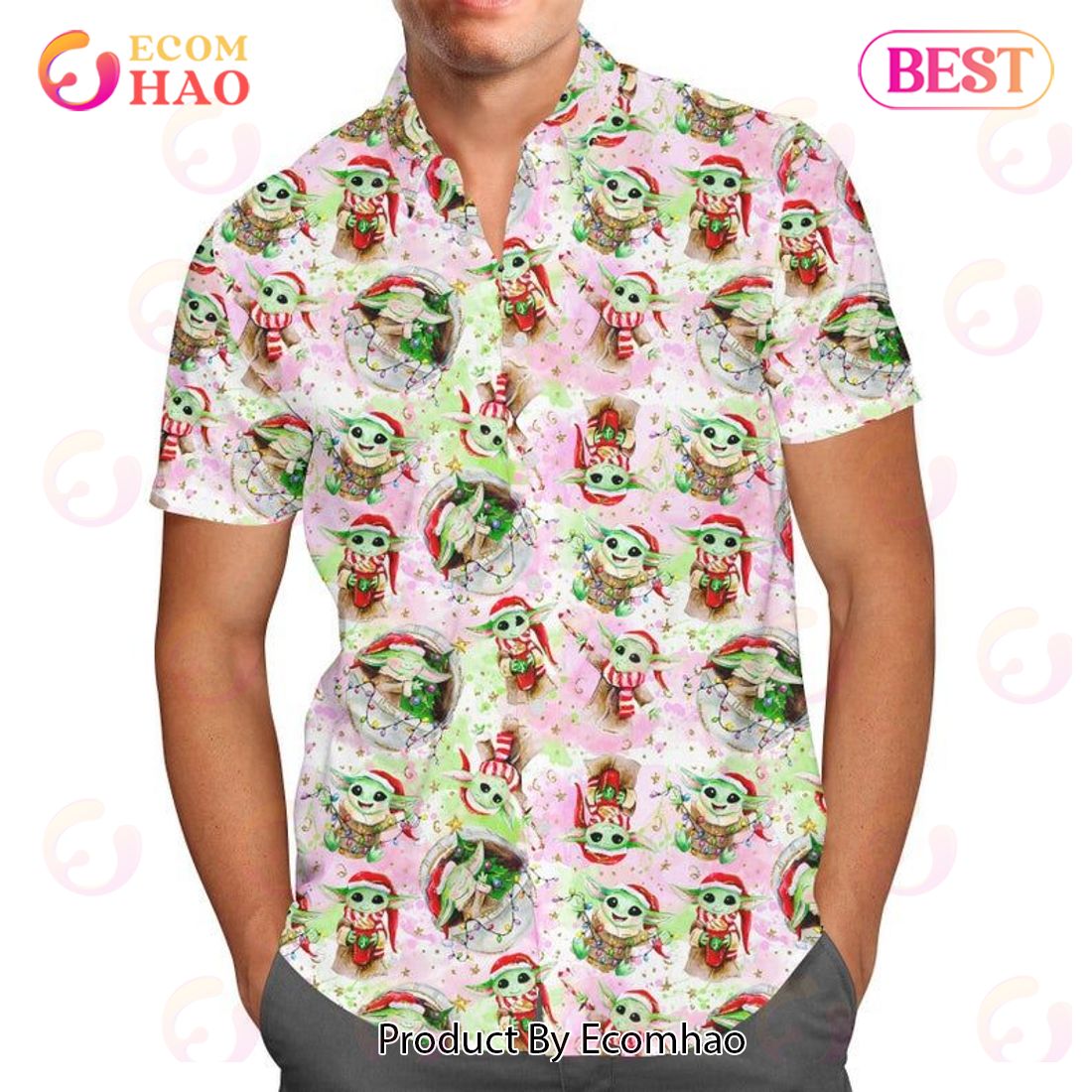 Awesome Colorful Psychedelic Be Groovy Unisex Summer Short Sleeve Hawaiian Shirt