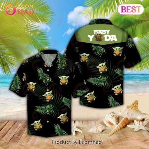Baby Yoda Hug Pineapple Hawaiian Shirt