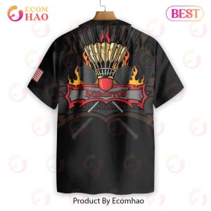 Badminton Flame Hawaiian Shirt
