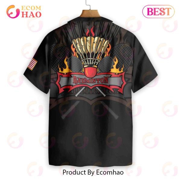 Badminton Flame Hawaiian Shirt