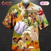Baseball Players’ Silhouettes On Paintball Pattern Hawaiian Shirt
