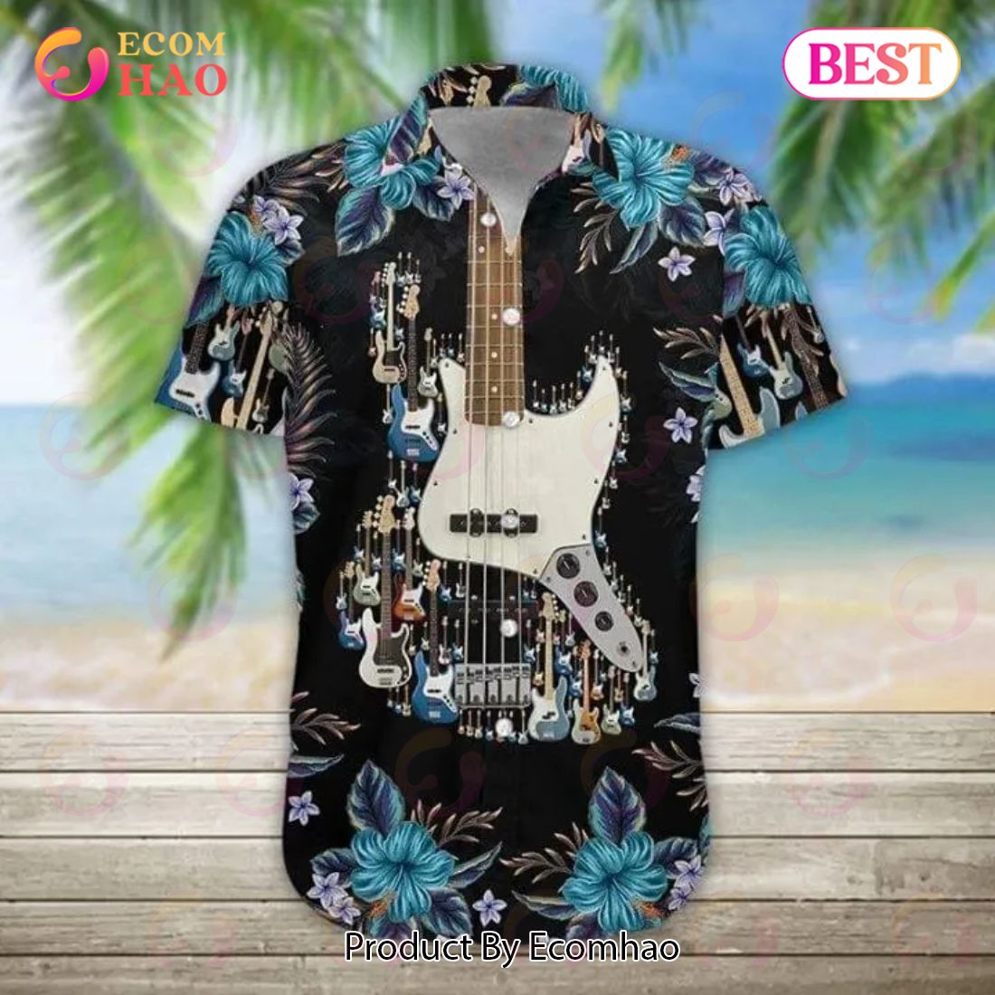 Bass Guitar Hawaiian Shirt