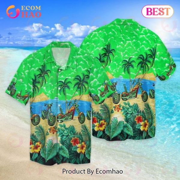 Beach And Motorcycle Hawaiian Shirt