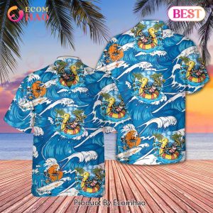Beach Surfing Skull 3D Hawaiian Tropical Hawaii Shirt Father
