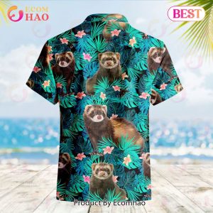 Bear Tropical Animal Pot Leaf Hawaiian Shirt