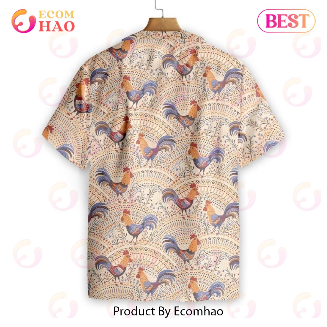 Boho Chicken Pattern Hawaiian Shirt