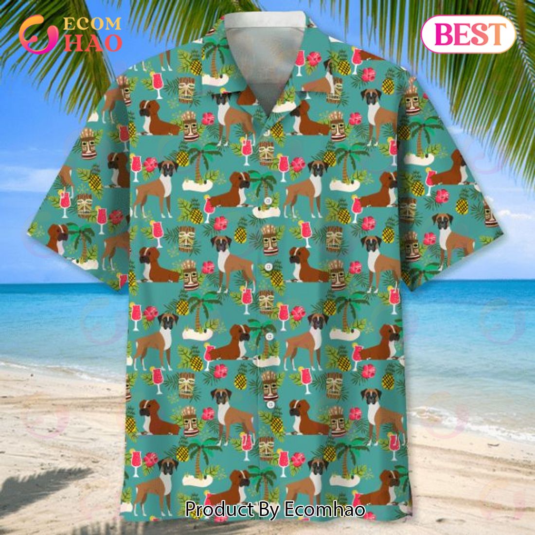 Boxer Beach Hawaiian Shirt