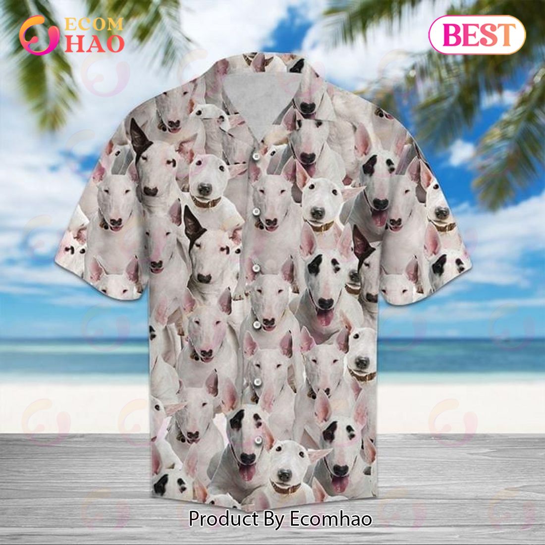 Bull Terrier Dogs 1 Hawaiian Shirt