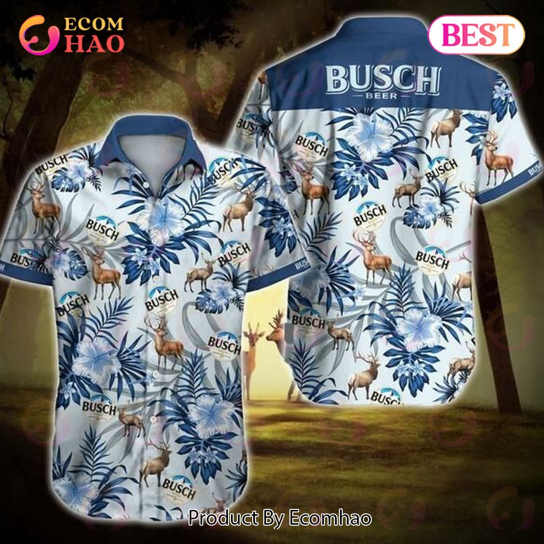 Busch Beer Hawaiian Shirt