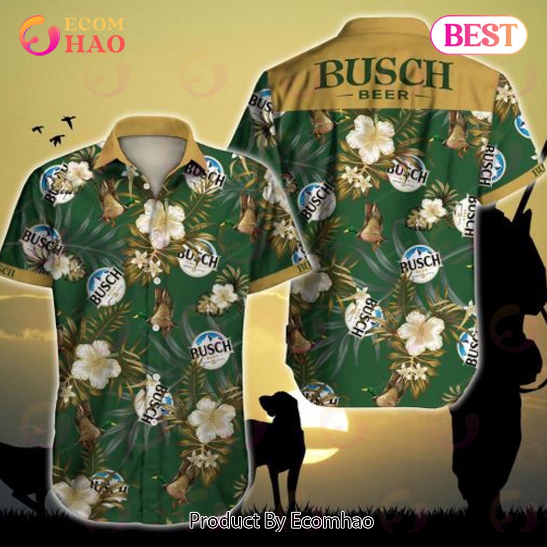 Busch Hunting Mallard Hawaiian Shirt