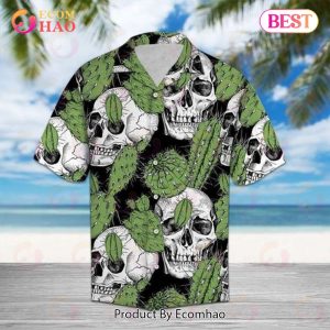 Cactus With Skull Hawaiian Shirt