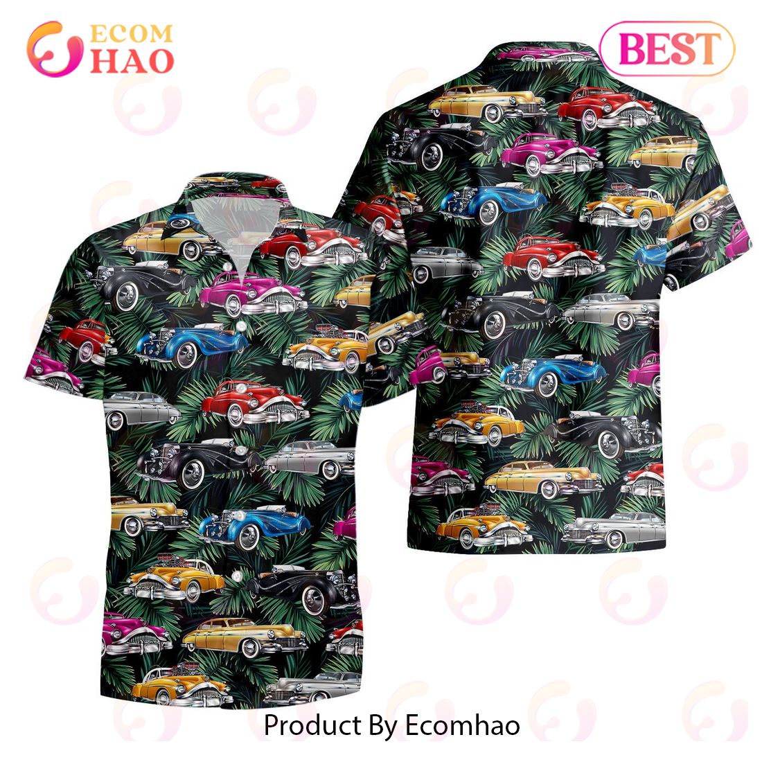 Car Collection Art Hawaiian Car Pot Leaf Shirt