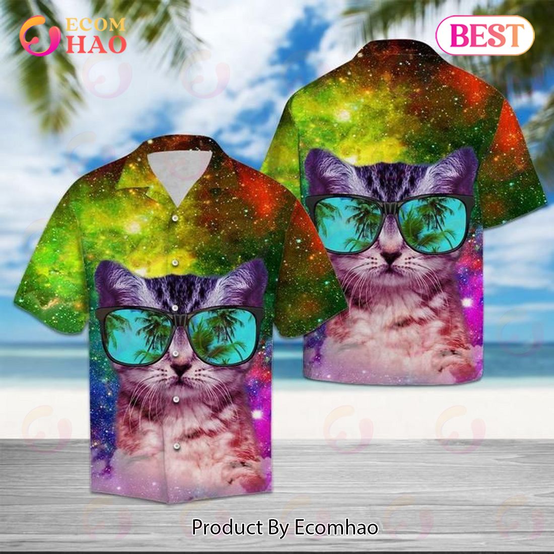 Cat Galaxy Hawaiian Shirt