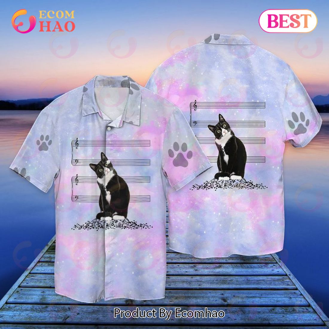 Cat Music Hawaiian Shirt