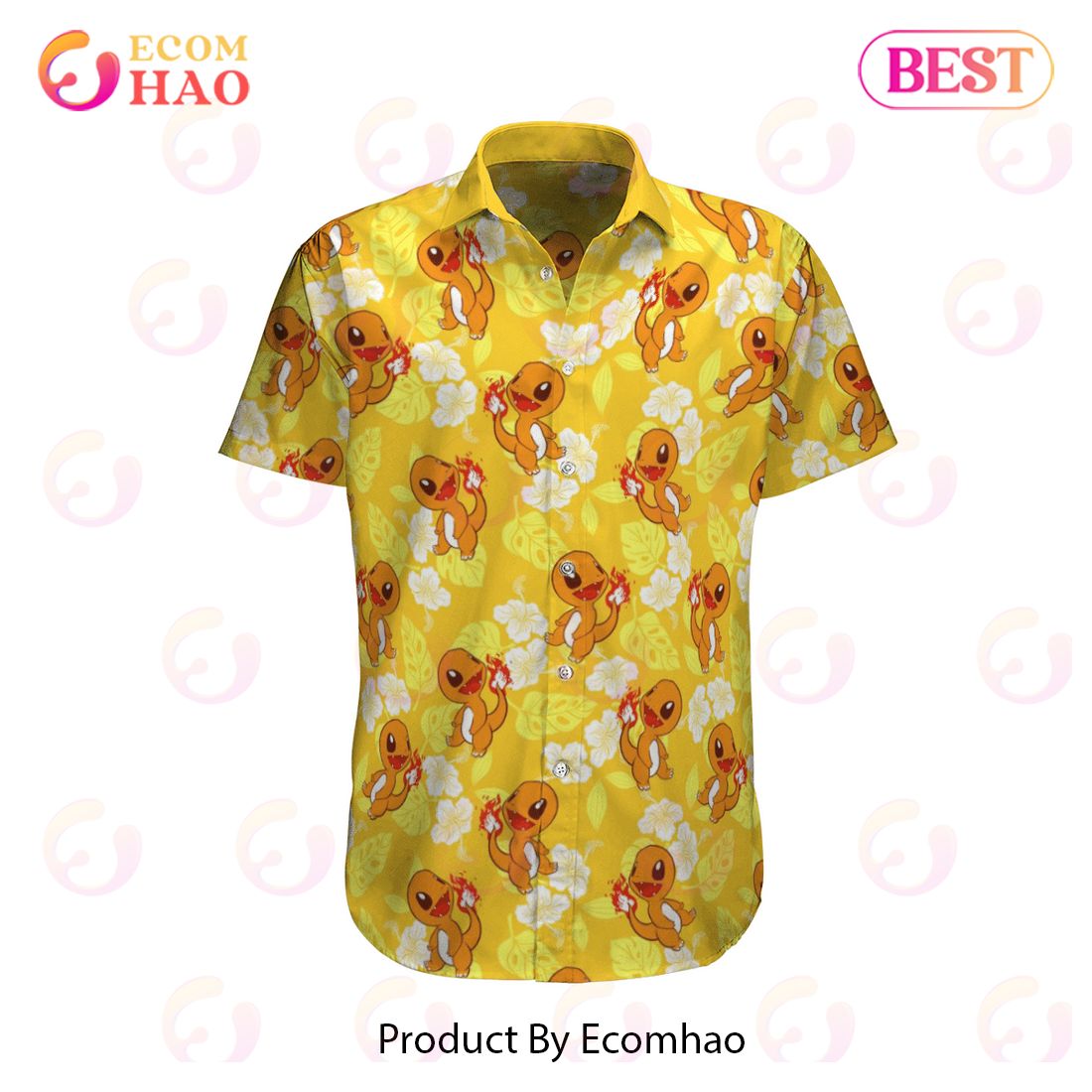 Charmander Tropical Beach Pokemon Hawaiian Shirt