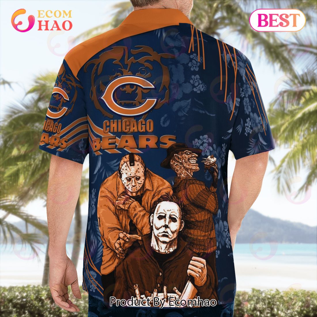 Chicago Bears Halloween Horror Hawaiian Shirt