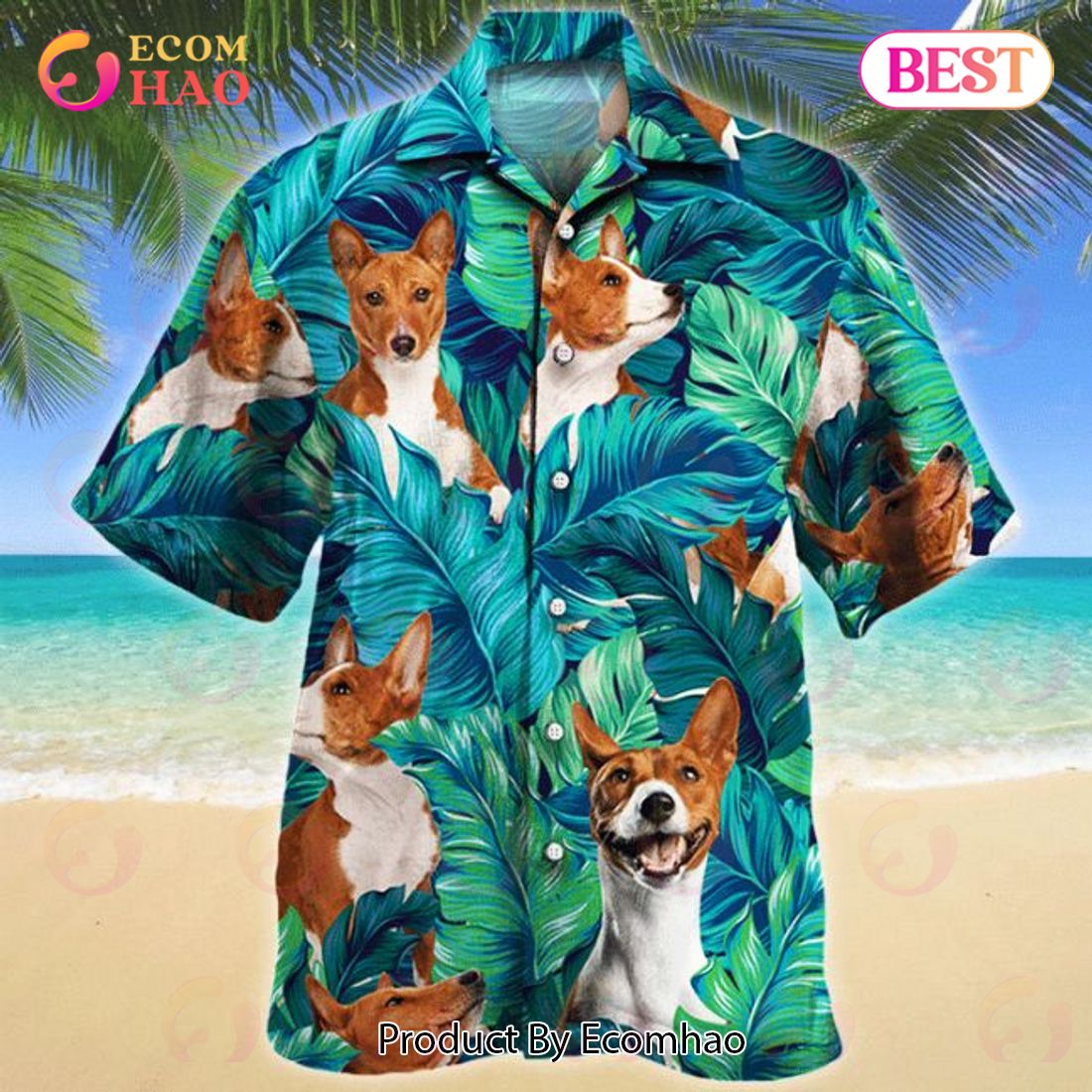 Chihuahua Dog Lover Tropical Print Hawaiian Shirt