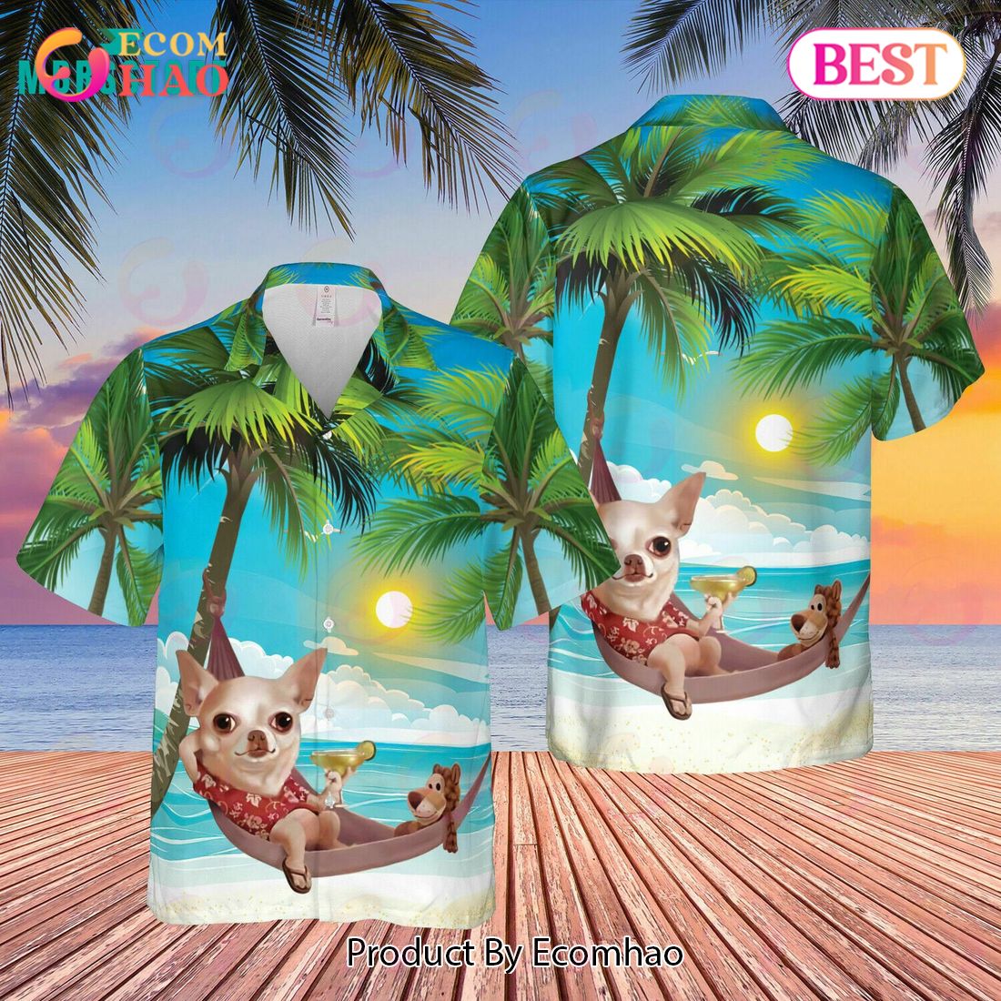 Chihuahua In The Beach Hawaiian Shirt